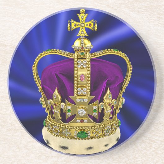 Dessous De Verre En Grès Couronne St Edwards avec fourrure (Devant)