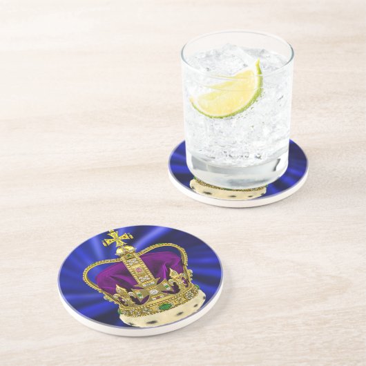 Dessous De Verre En Grès Couronne St Edwards avec fourrure (Côté)