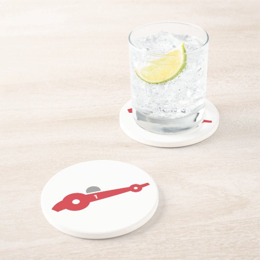 Dessous De Verre En Grès Course automobile (Côté)