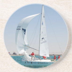 Dessous De Verre En Grès Course de bateau à voile