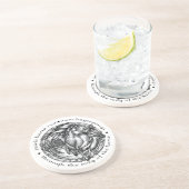 Dessous De Verre En Grès Course de cheval d'esprit (Côté)