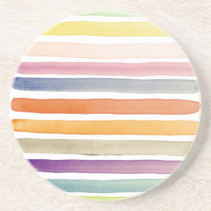 Dessous De Verre En Grès Courses peintes à la main de brosse d'aquarelle,