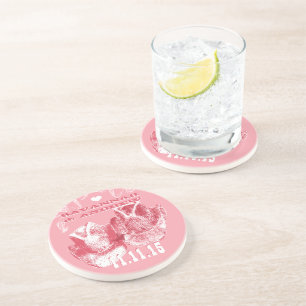 Dessous De Verre En Grès Cowboy Cowgirl Casquette Anniversaire Vintage Dess