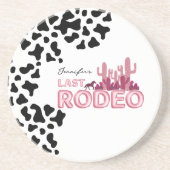 Dessous De Verre En Grès Cowgirl bachelorette fête Dernier Rodeo (Devant)