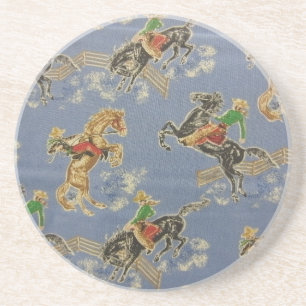 Dessous De Verre En Grès Cowgirl Bronc