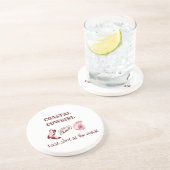 Dessous De Verre En Grès cowgirl côtière rose (Côté)