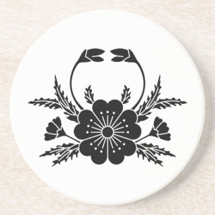Dessous De Verre En Grès Crab-shaped cherry blossom