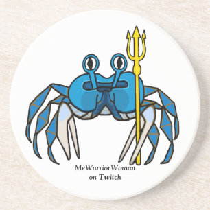 Dessous De Verre En Grès Crabe guerrier bleu, MeWarriorWoman sur Twitch
