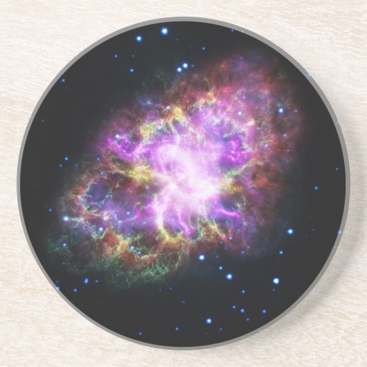 Dessous De Verre En Grès Crabe Nebula Supernova Remnant Hubble Composite (Devant)