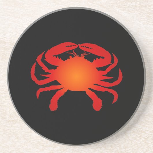 Dessous De Verre En Grès Crabe orange (Devant)