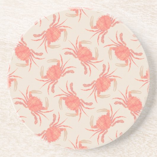 Dessous De Verre En Grès Crabe - Pêche Fuzz 2024 (Devant)