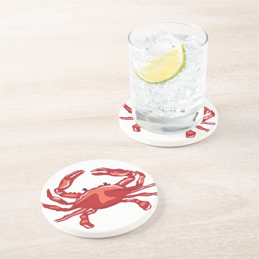 Dessous De Verre En Grès Crabe rouge (Côté)