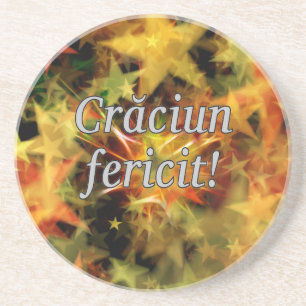 Dessous De Verre En Grès Crăciun fericit ! Joyeux Noël en roumain wf