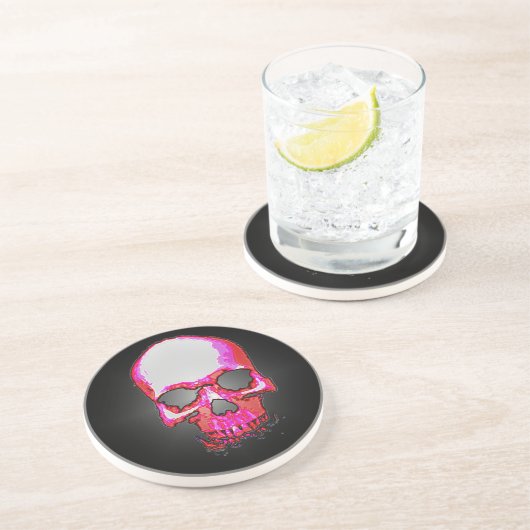 Dessous De Verre En Grès Crâne (Côté)