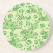 Dessous De Verre En Grès Crâne Cool (Devant)