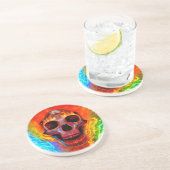 Dessous De Verre En Grès Crâne couleur (Côté)