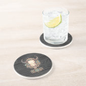 Dessous De Verre En Grès Crâne de Boho Aztec (Côté)
