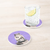 Dessous De Verre En Grès Crâne de papillon dans le pot. Pensées perdues (Côté)