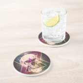 Dessous De Verre En Grès Crâne géométrique (Côté)