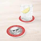 Dessous De Verre En Grès crâne pirate (Côté)