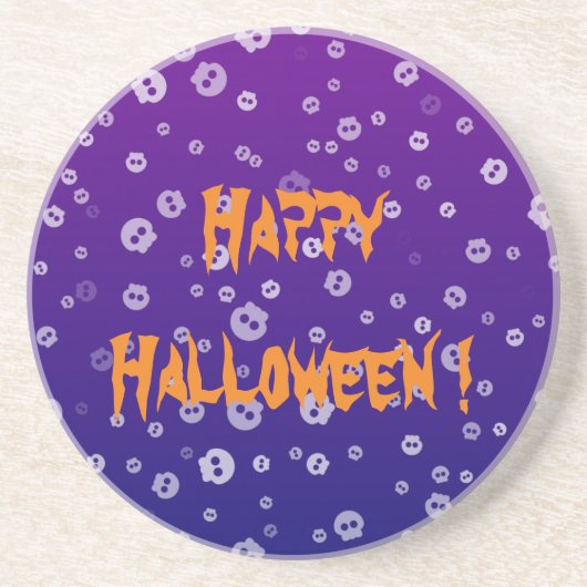 Dessous De Verre En Grès Crânes d'Halloween (Devant)