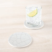 Dessous De Verre En Grès Craques en pierre blanche (Côté)