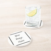 Dessous De Verre En Grès Créez vos propres - blanc de personnaliser (Côté)