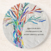 Dessous De Verre En Grès Créez Votre Propre Citation Motivationnelle / Insp (Devant)