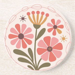 Dessous De Verre En Grès Créez Votre Propre Jardin Rétro Groovy Vintage