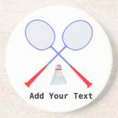 Dessous De Verre En Grès Créez votre propre lecteur de badminton (Devant)