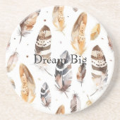 Dessous De Verre En Grès Crème Brown Peau native (Devant)