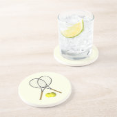Dessous De Verre En Grès Crème double de tennis (Côté)