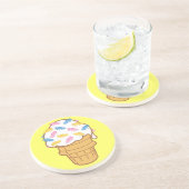 Dessous De Verre En Grès Crème Glacée de Fourmi (Côté)