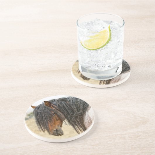 Dessous De Verre En Grès Crinière de cheval (Côté)