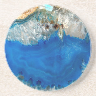Dessous De Verre En Grès cristal bleu