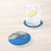 Dessous De Verre En Grès cristal bleu (Côté)