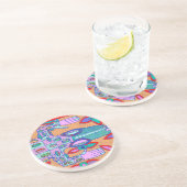 Dessous De Verre En Grès Croc Fainéant de Plage (Côté)