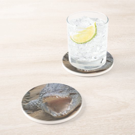 Dessous De Verre En Grès Crocodile (Côté)