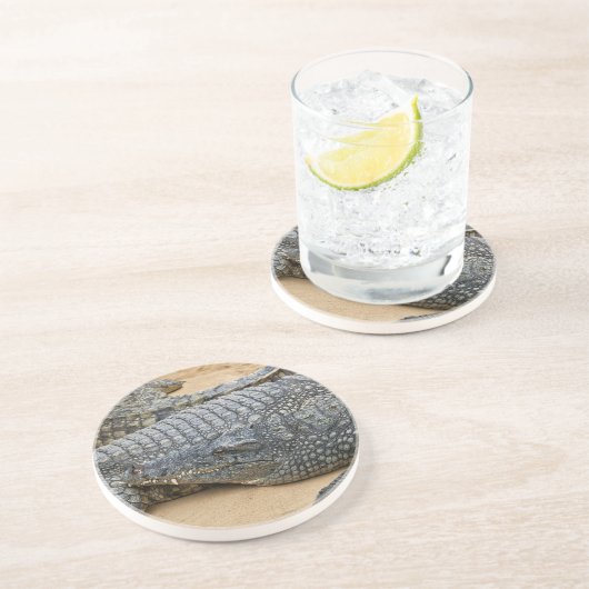 Dessous De Verre En Grès Crocodile (Côté)