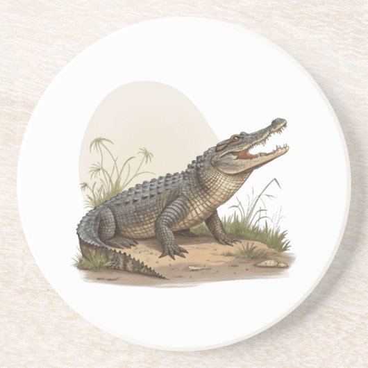 Dessous De Verre En Grès Crocodile (Devant)