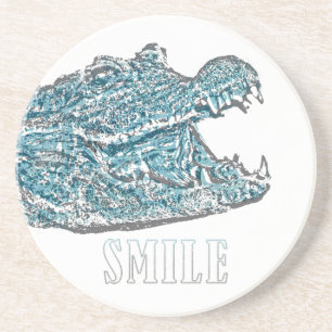 Dessous De Verre En Grès Crocodile du sourire