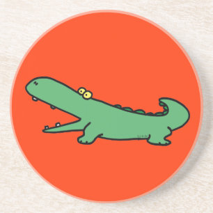 Dessous De Verre En Grès Crocodile vert