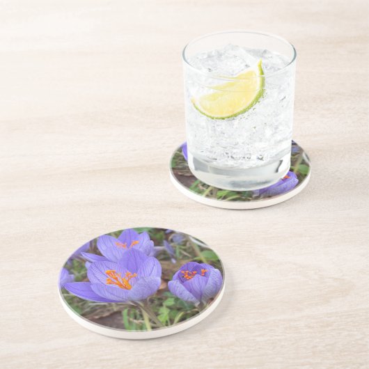 Dessous De Verre En Grès Crocus (Côté)