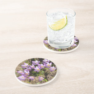 Dessous De Verre En Grès Crocus de printemps mignons