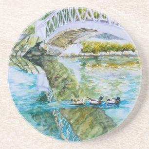Dessous De Verre En Grès Croisement de canal