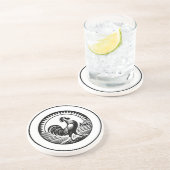 Dessous De Verre En Grès Croisement de Cockerel (Côté)