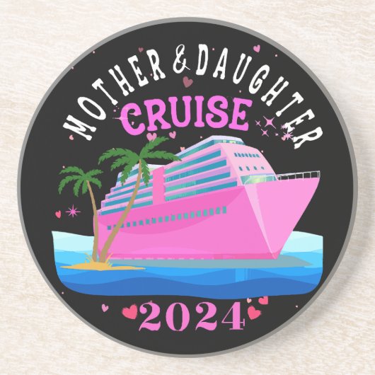 Dessous De Verre En Grès Croisière mère et fille 2024 (Devant)