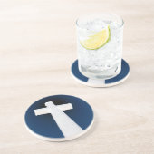 Dessous De Verre En Grès Croix blanche (Côté)