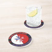 Dessous De Verre En Grès Croix d'Amérique maltaise (Côté)