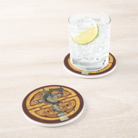 Dessous De Verre En Grès Croix de dragon (Côté)